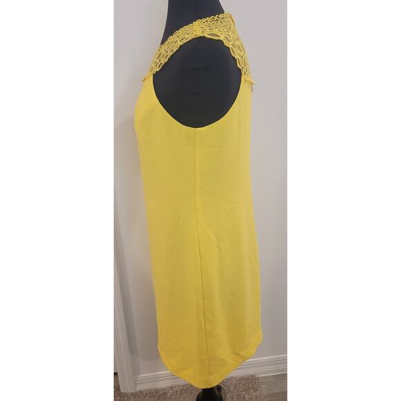 Trina Turk Bliss Embroidered Mesh Shift Dress Yellow Size 6 NWOT Elegant - Picture 5 of 13
